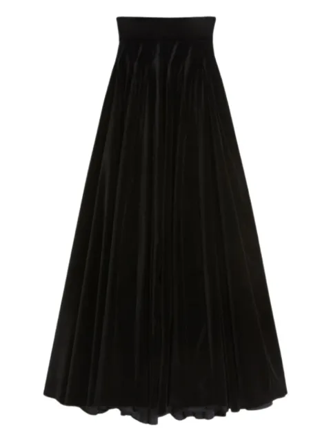 Max Mara Bartolo pleated velvet skirt
