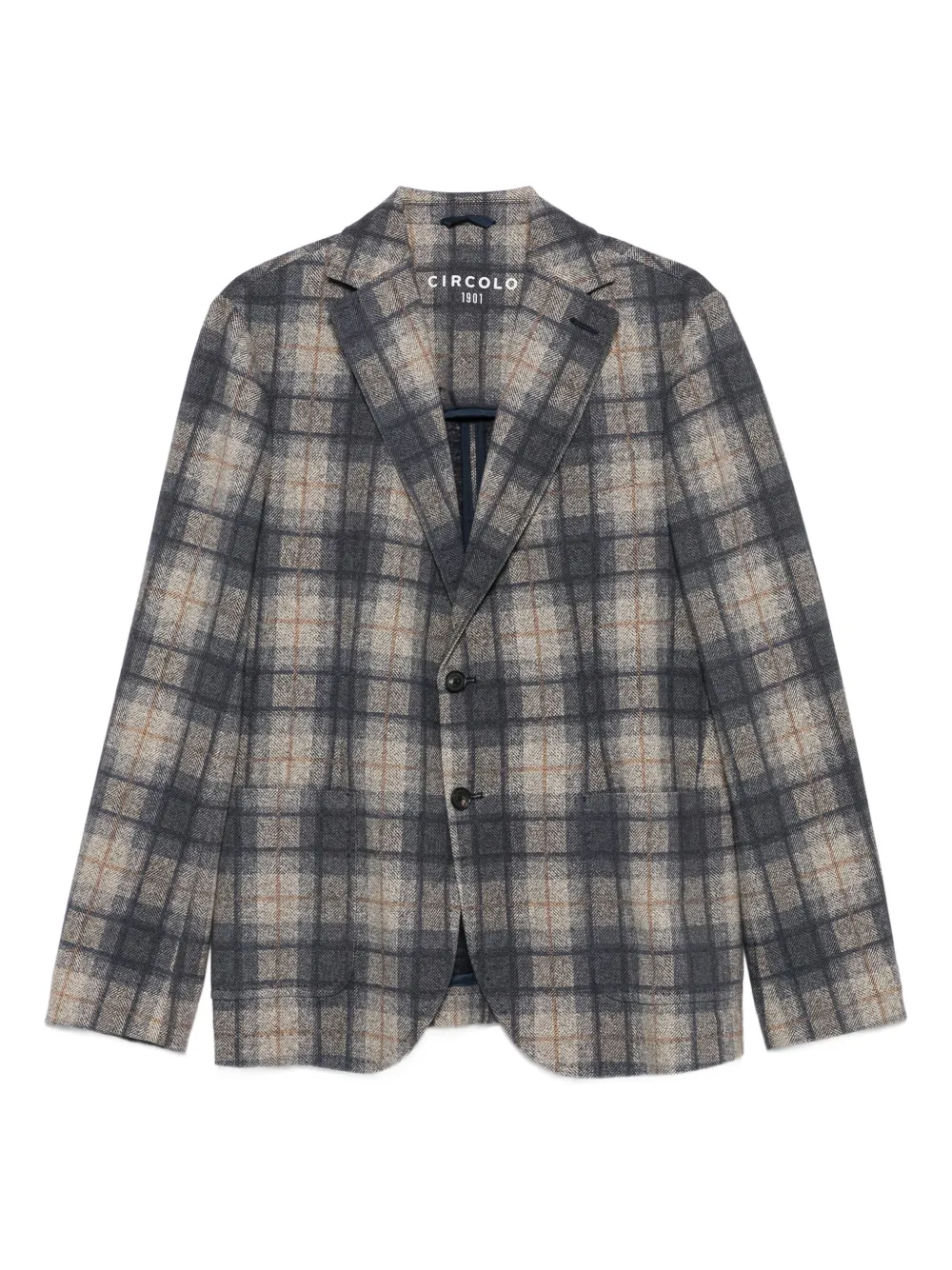 Circolo 1901 checked button blazer | Blue | Image 1