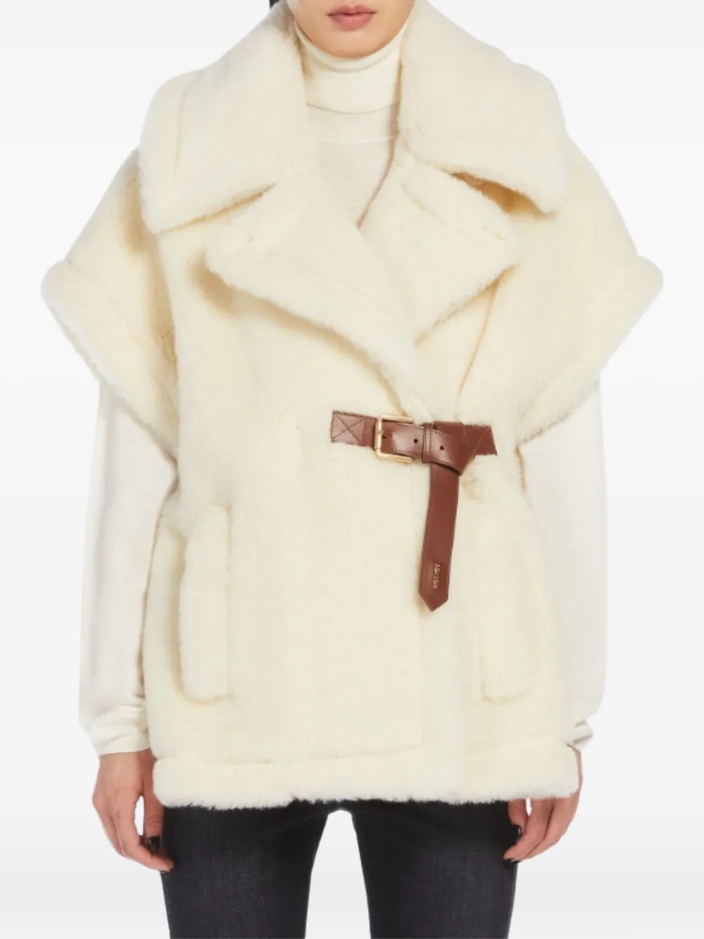 Max Mara belted short-sleeved gilet | Waistcoats & Gilets | Image 2