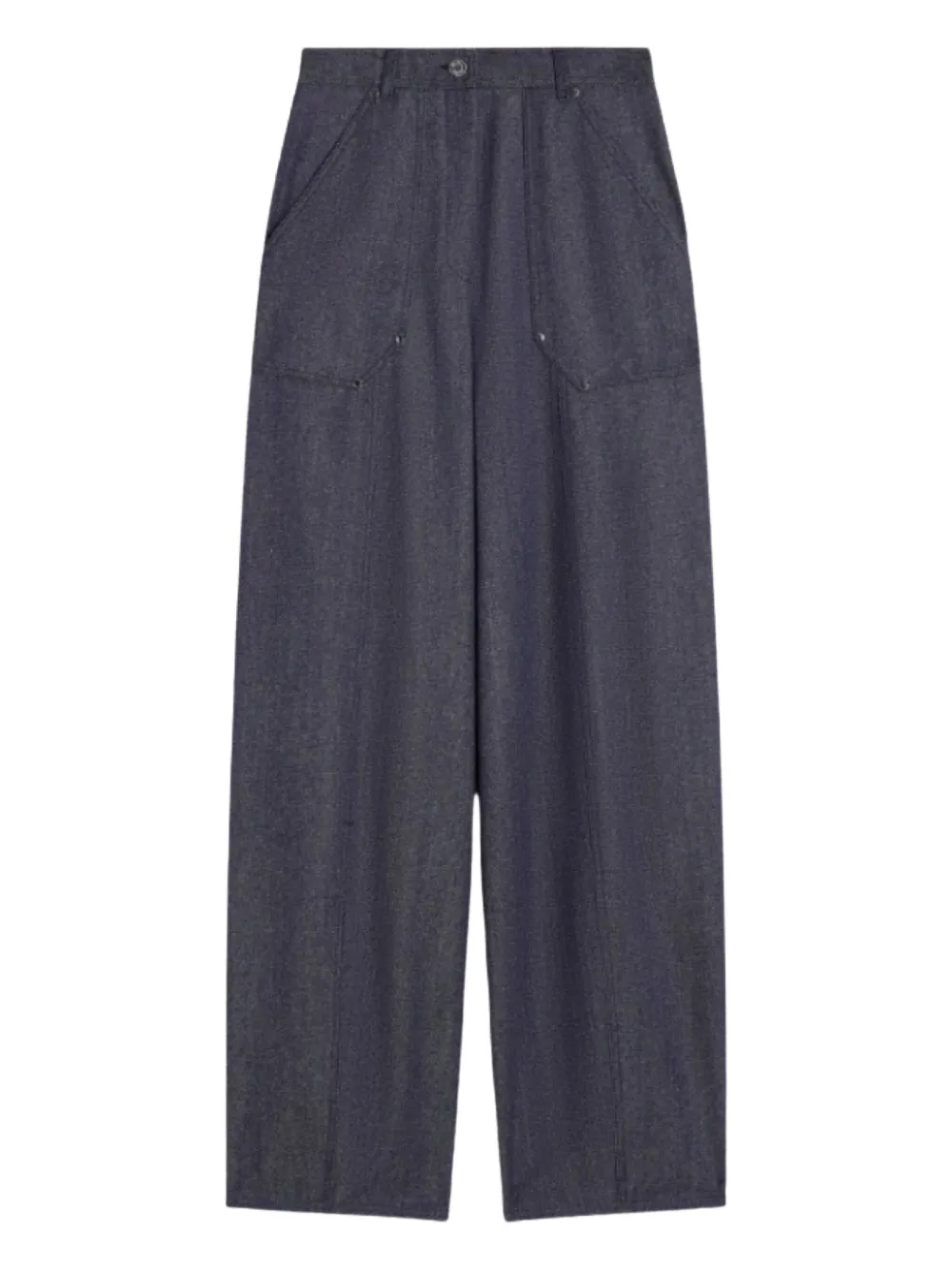 Max Mara high-waisted patch-pocket trousers | Blue | Image 1