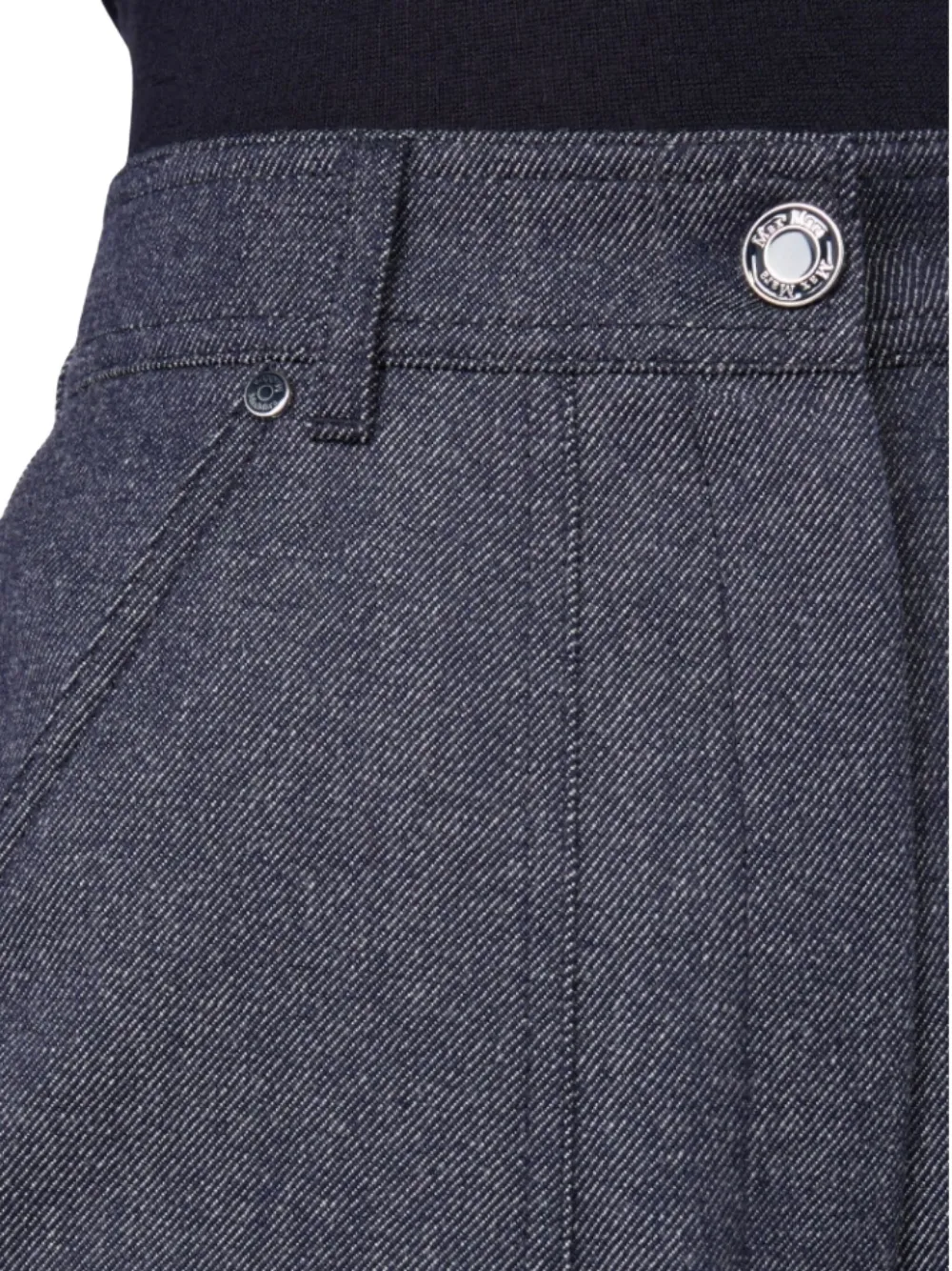 Max Mara High-waisted Patch-pocket Trousers In Blue