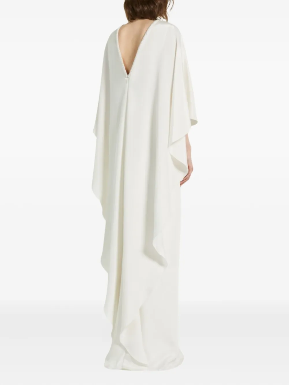Max Mara Maxi-jurk met verfraaide hals - Wit