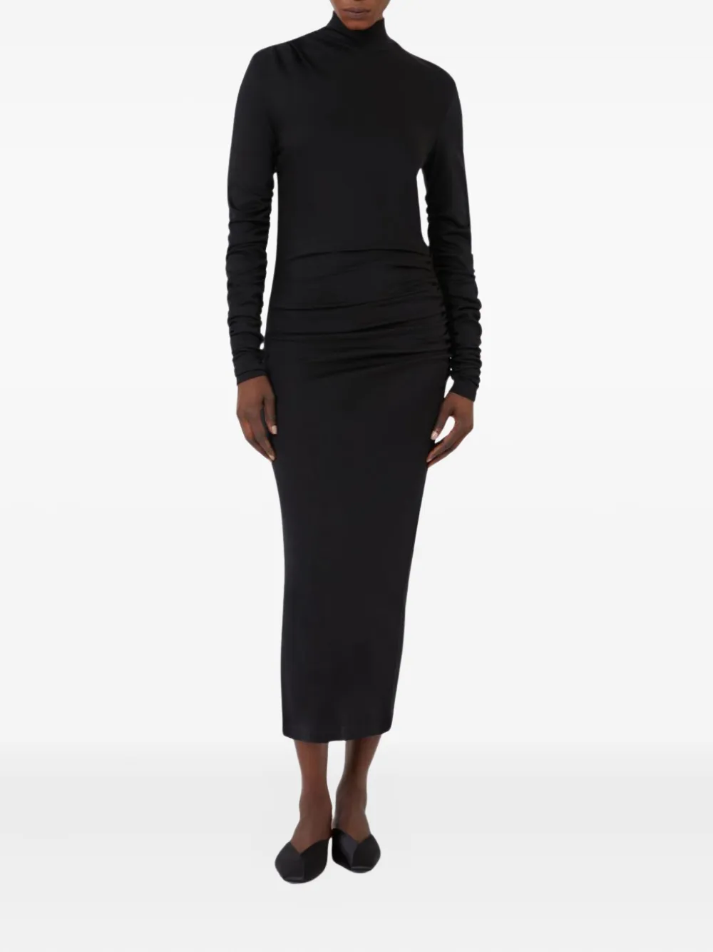 Max Mara ruched dress - Zwart