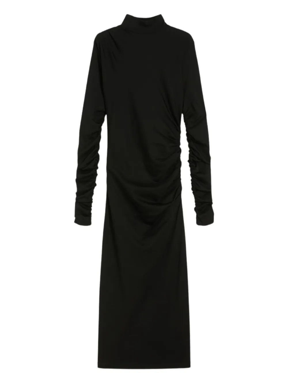 Max Mara Ruched Dress In Black