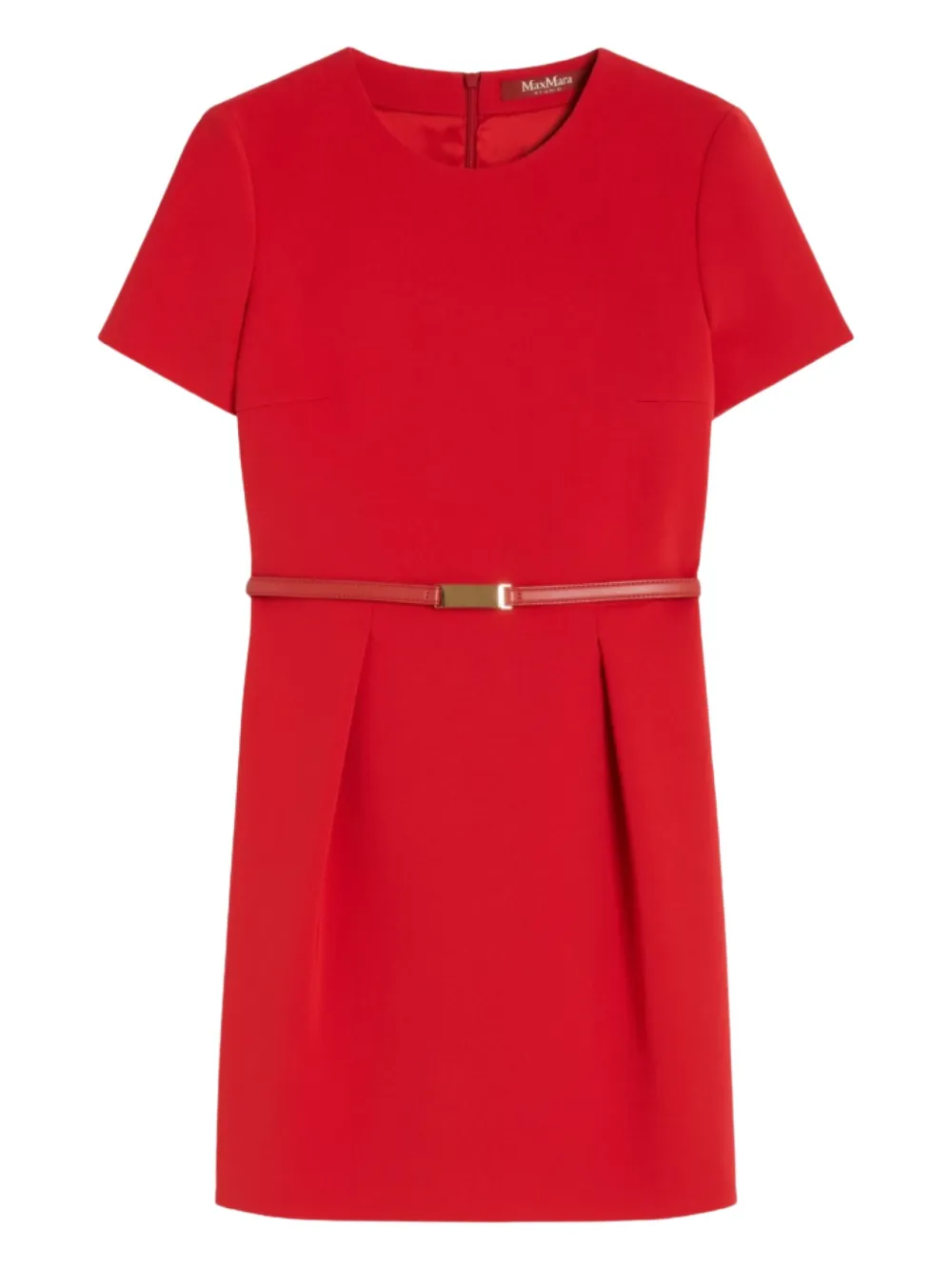 Max Mara short-sleeve belted mini dress | Red | Image 1