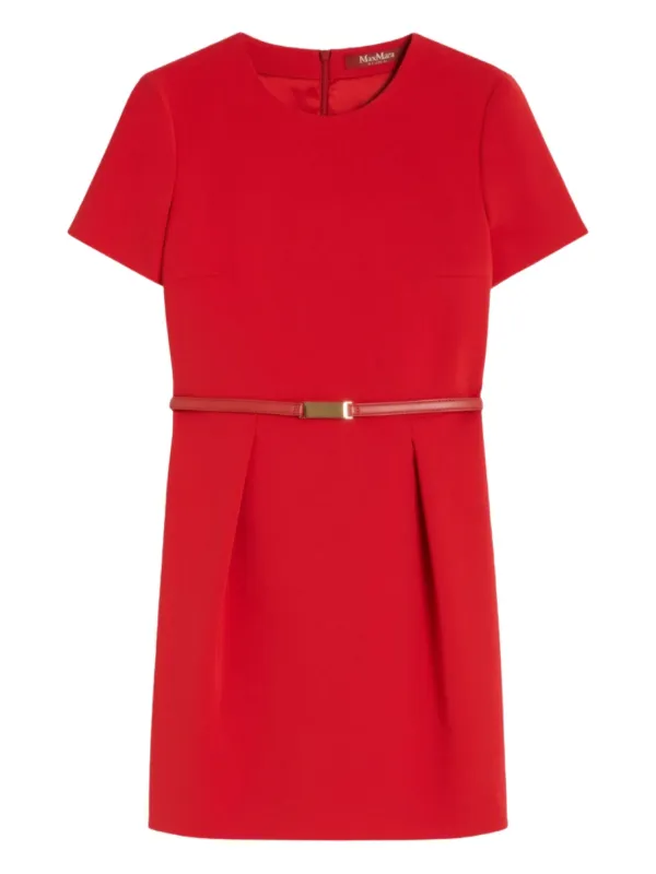 Max Mara short-sleeve Belted Mini Dress Red FARFETCH PH
