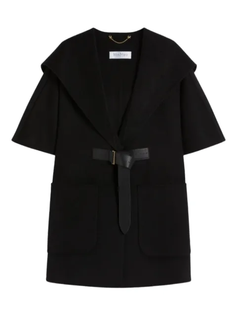 Max Mara hooded belted cape