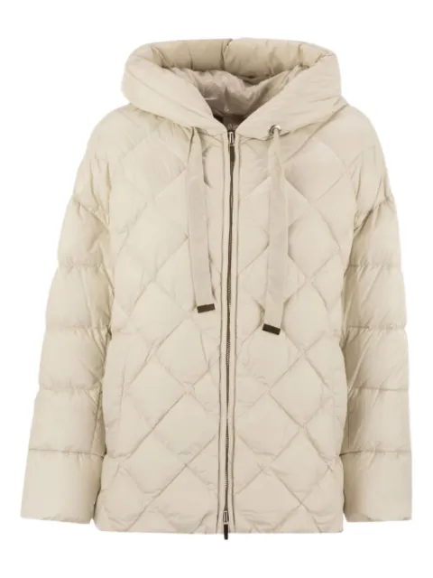 Max Mara quilted hooded jacket