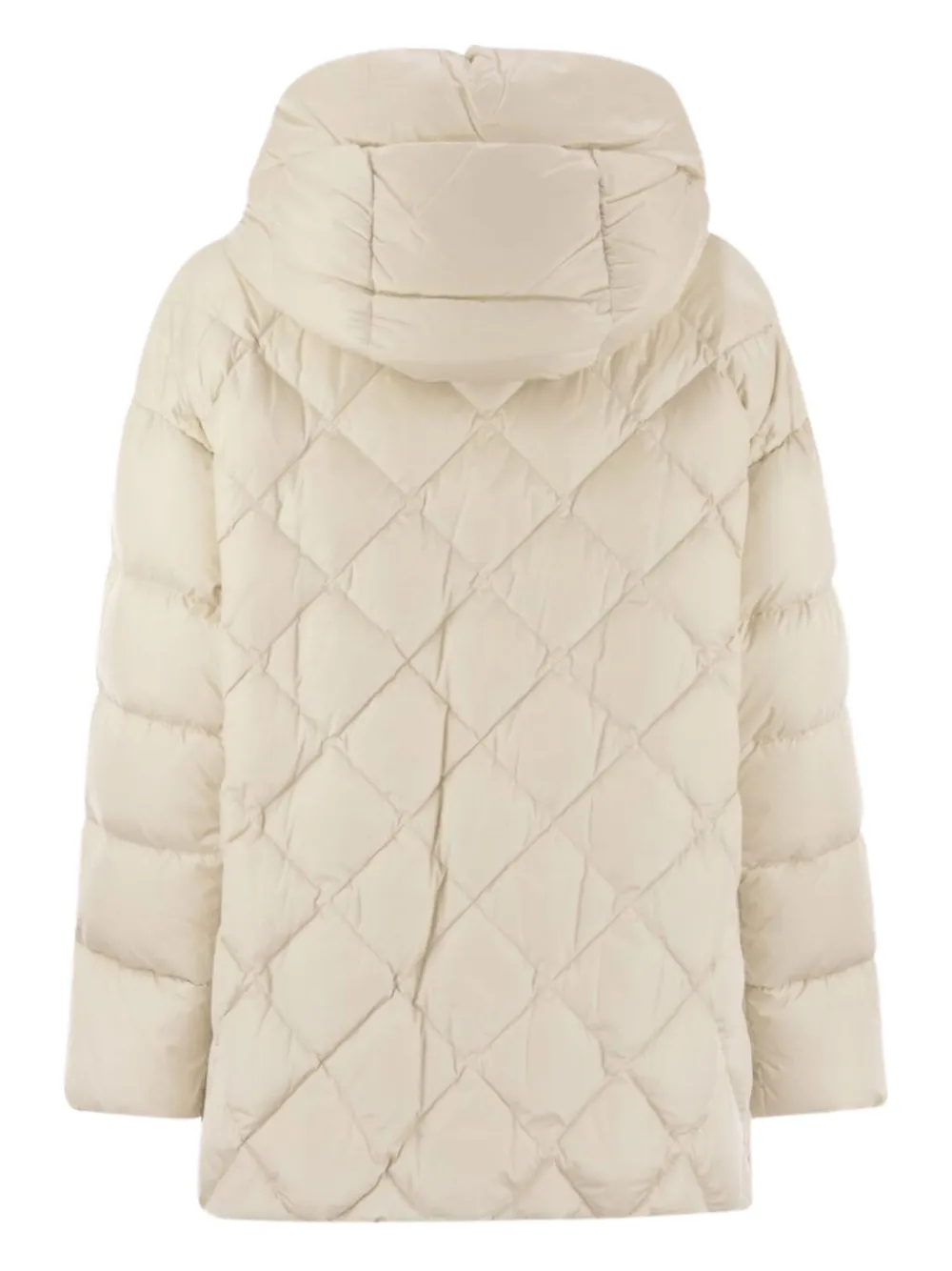 Max Mara Long-sleeved Down Jacket In Neutral