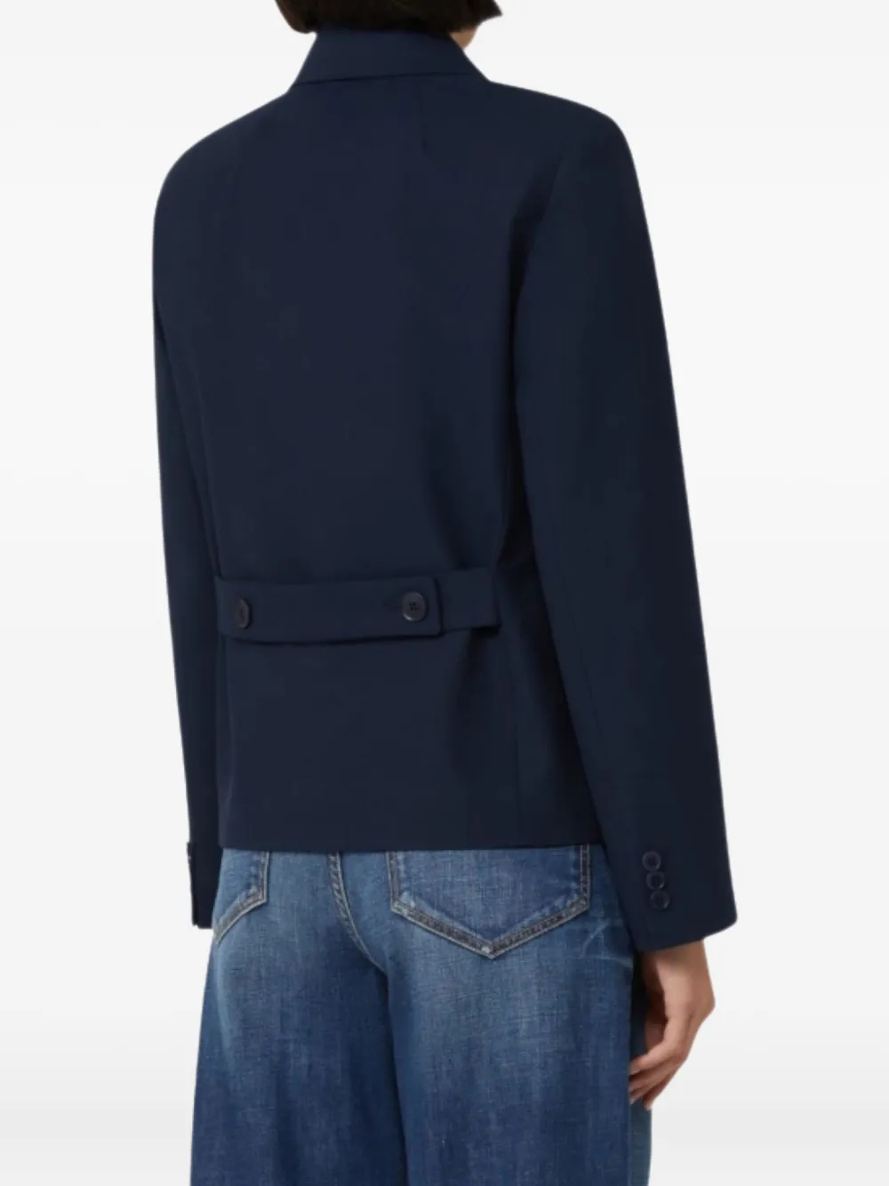 Weekend Max Mara Tappeto Double-breasted Button Jacket In Blue