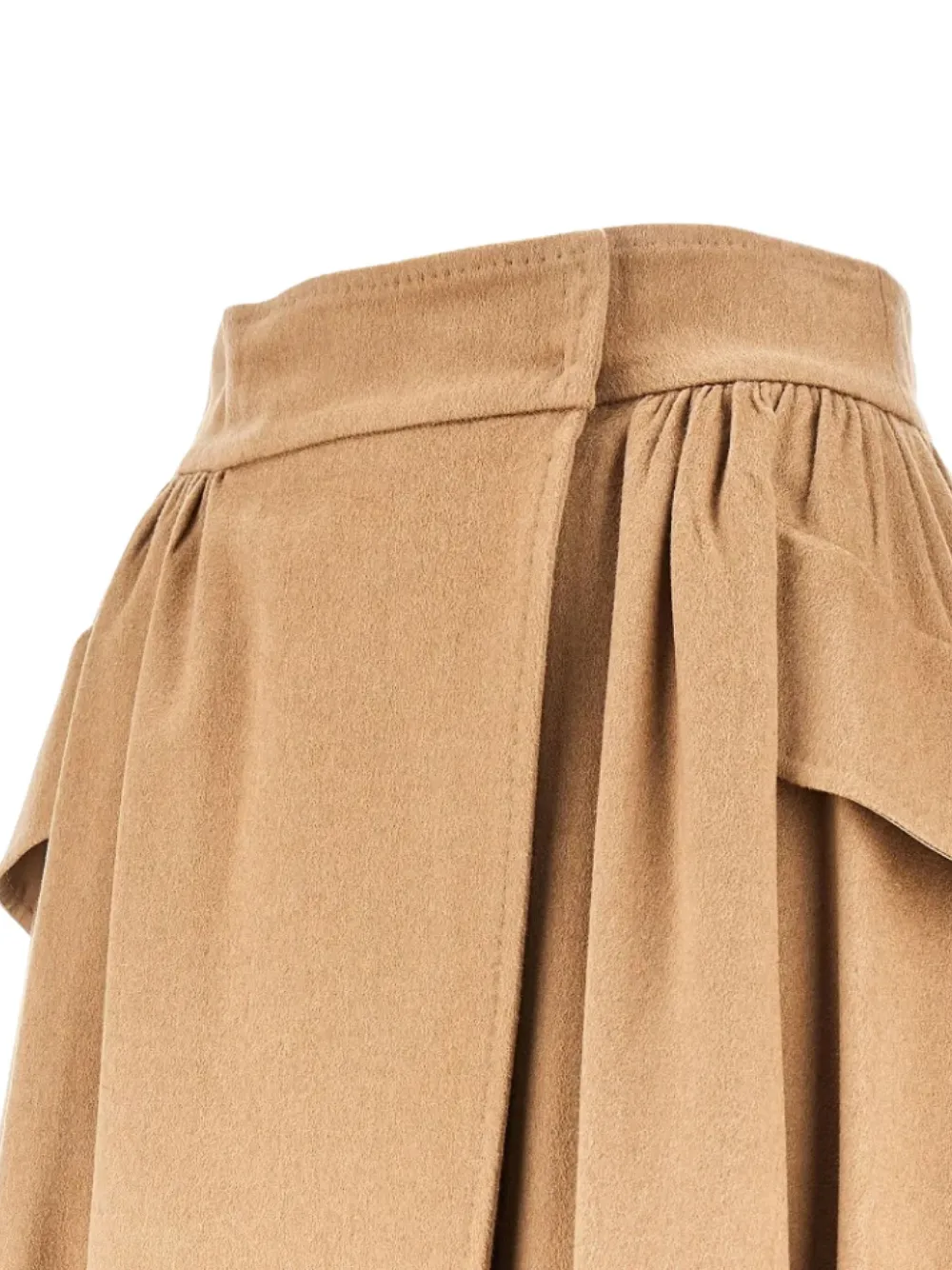 Max Mara Eufemia Pleated Skirt In Neutral
