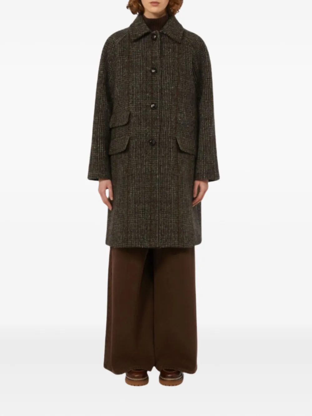 Weekend Max Mara Prince of Wales wool coat | Single Breasted Coats | Image 2