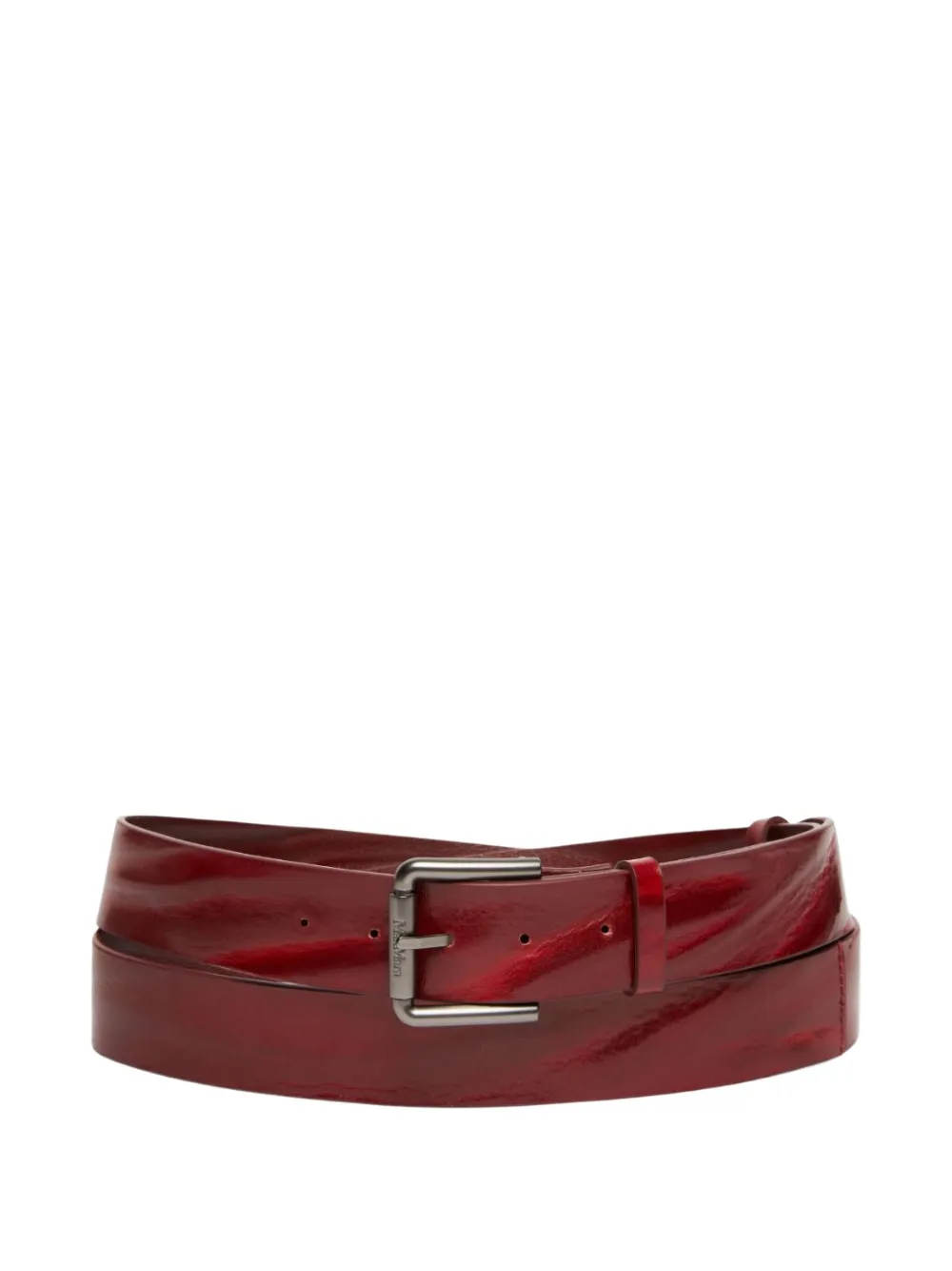 Max Mara square-buckle leather belt | Red | Image 1