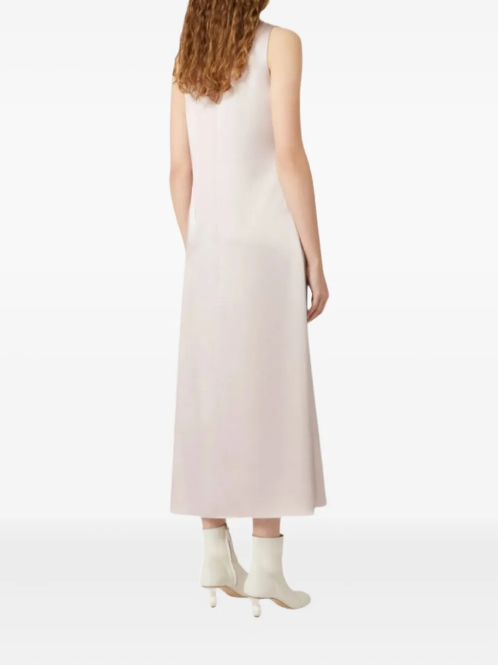 Weekend Max Mara Ottelia V-neck Midi Dress In Pink