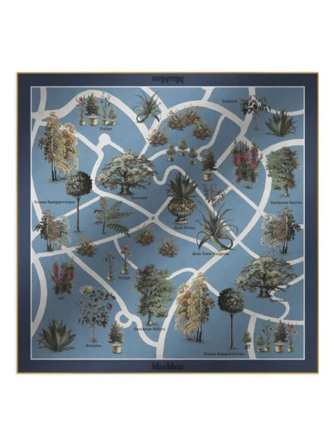 Max Mara botanical-print scarf