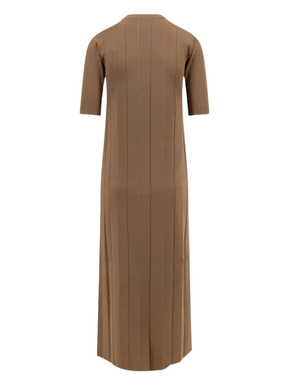 Max Mara Orafo ribgebreide maxi-jurk - Bruin