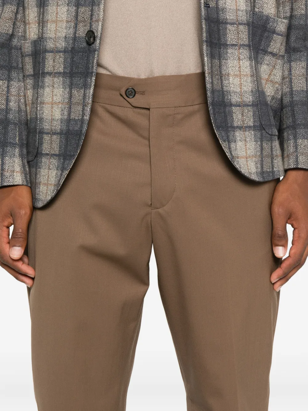 Pt Torino Elasticated-waistband Trousers In Brown