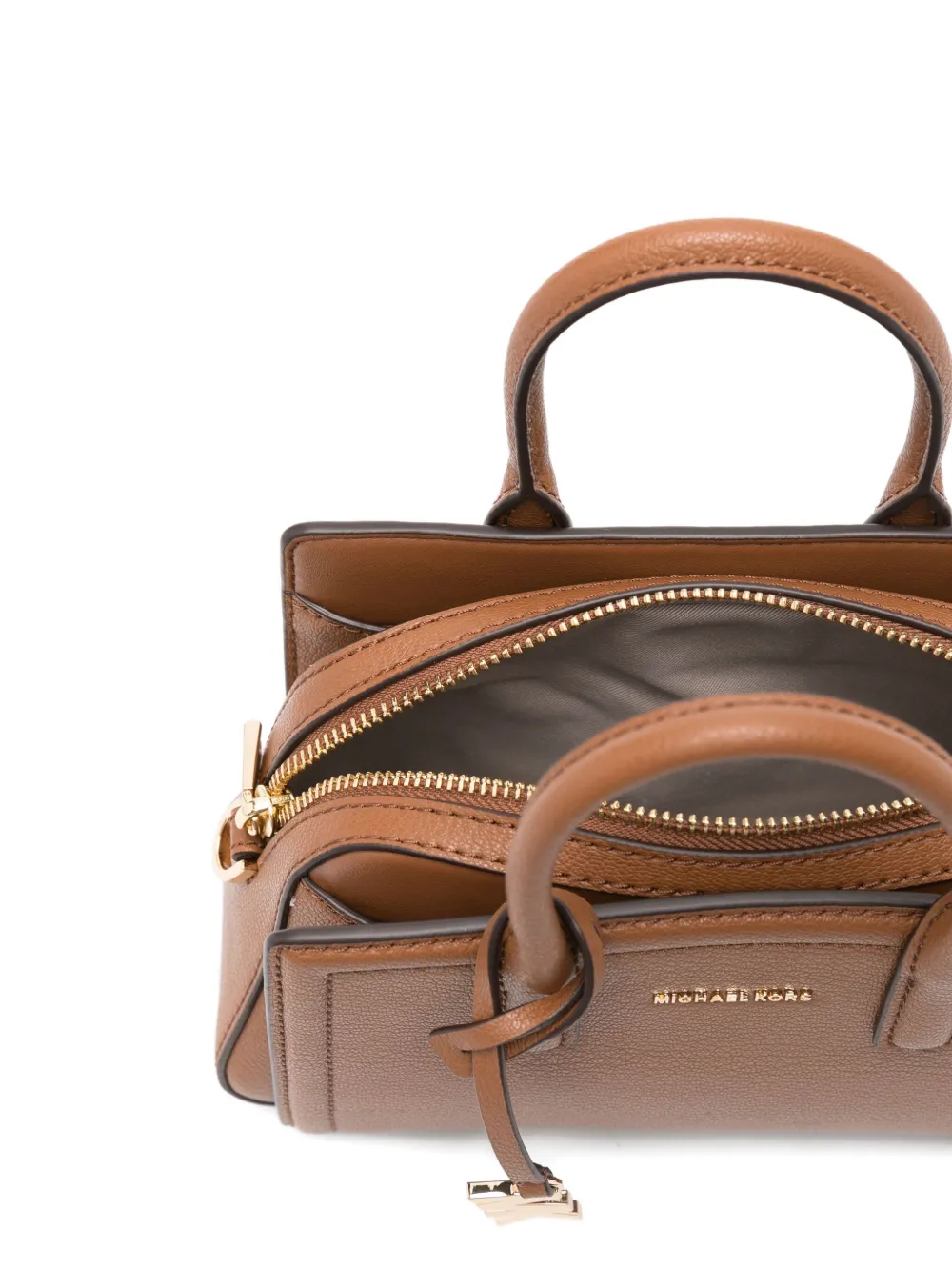 Michael Michael Kors Small Laila Leather Tote Bag In Brown
