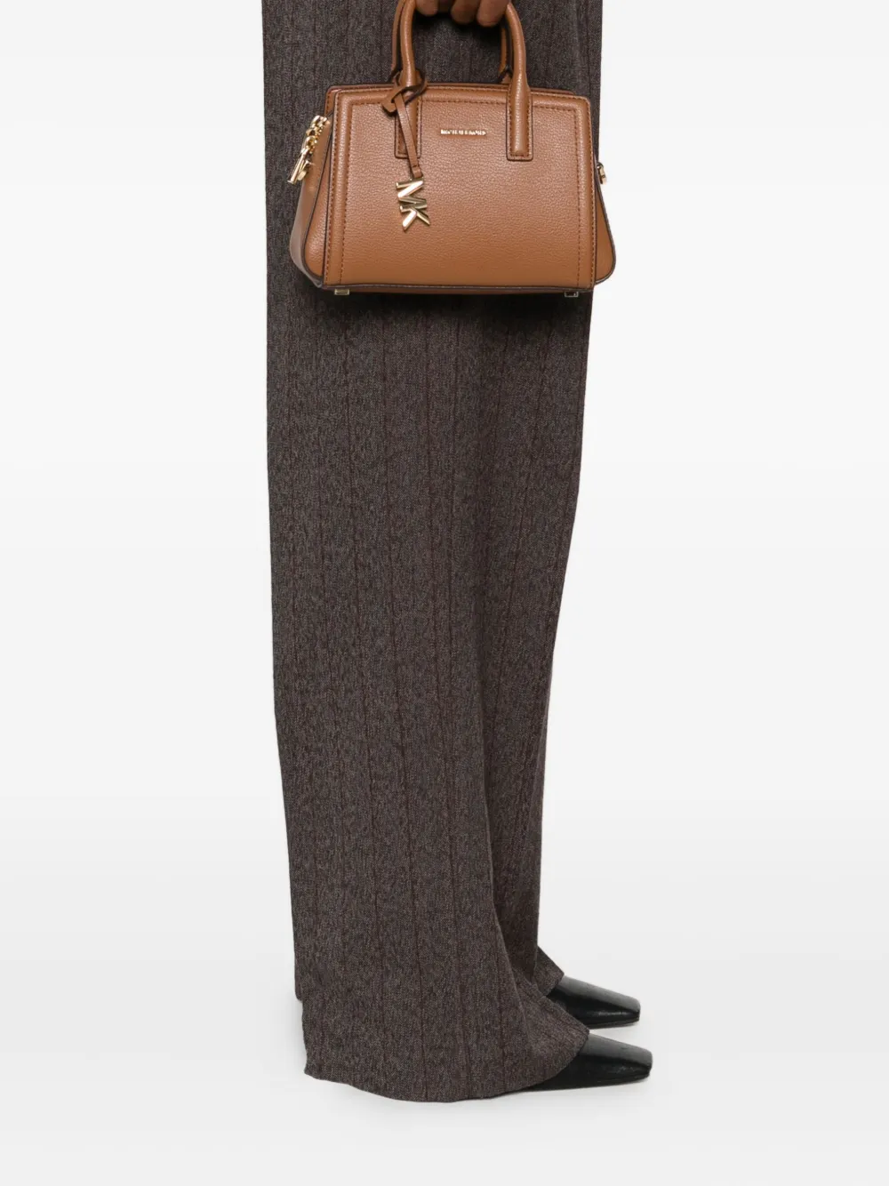 Michael Michael Kors Small Laila Leather Tote Bag In Brown