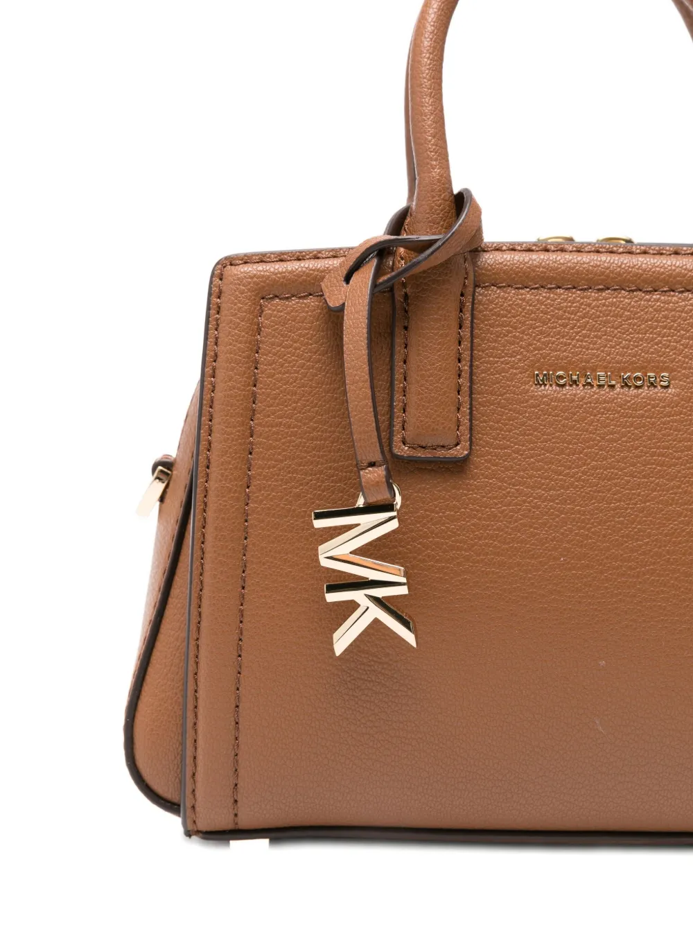Michael Michael Kors Small Laila Leather Tote Bag In Brown