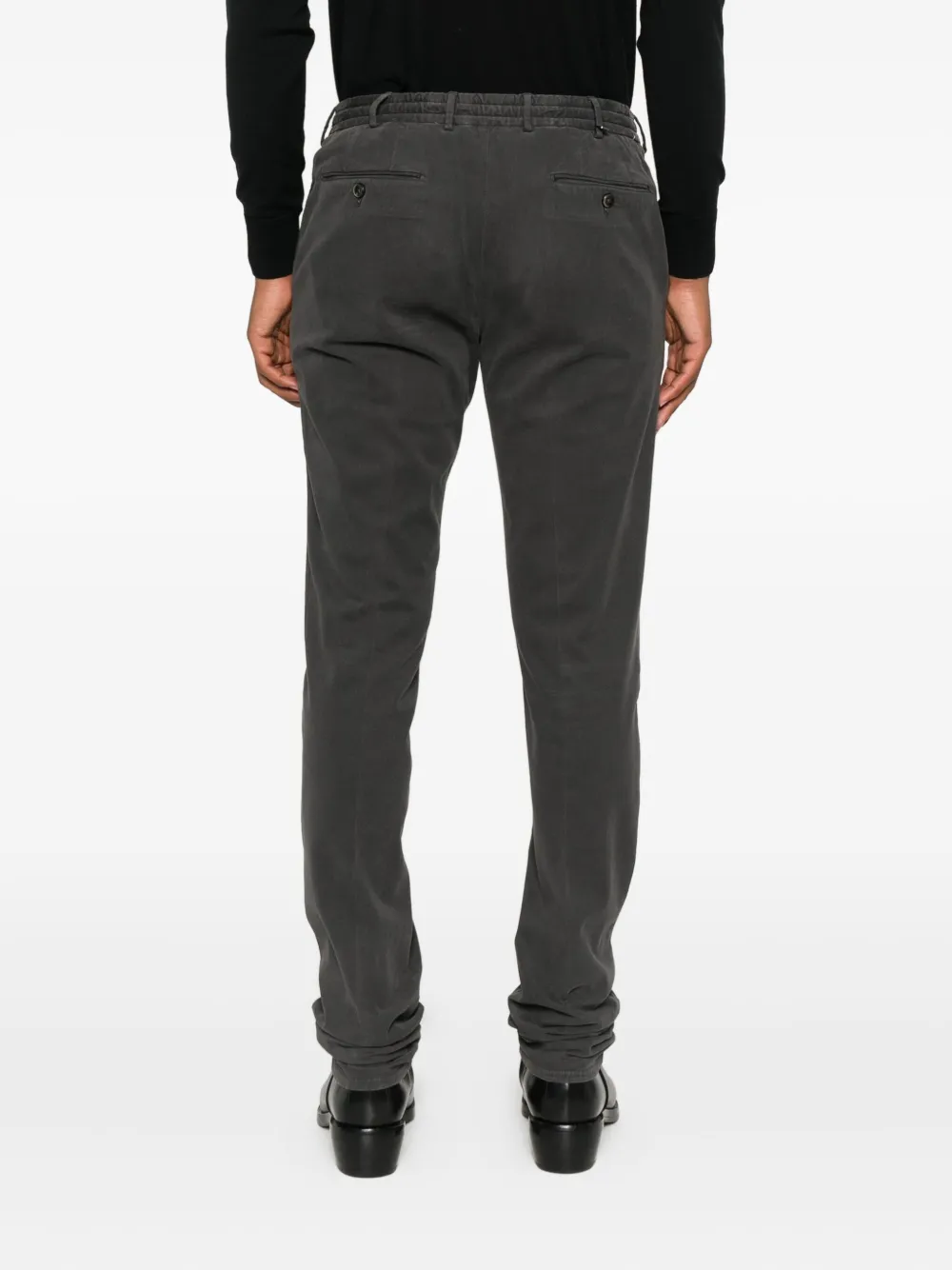 Pt Torino Button-fly Trousers In Gray