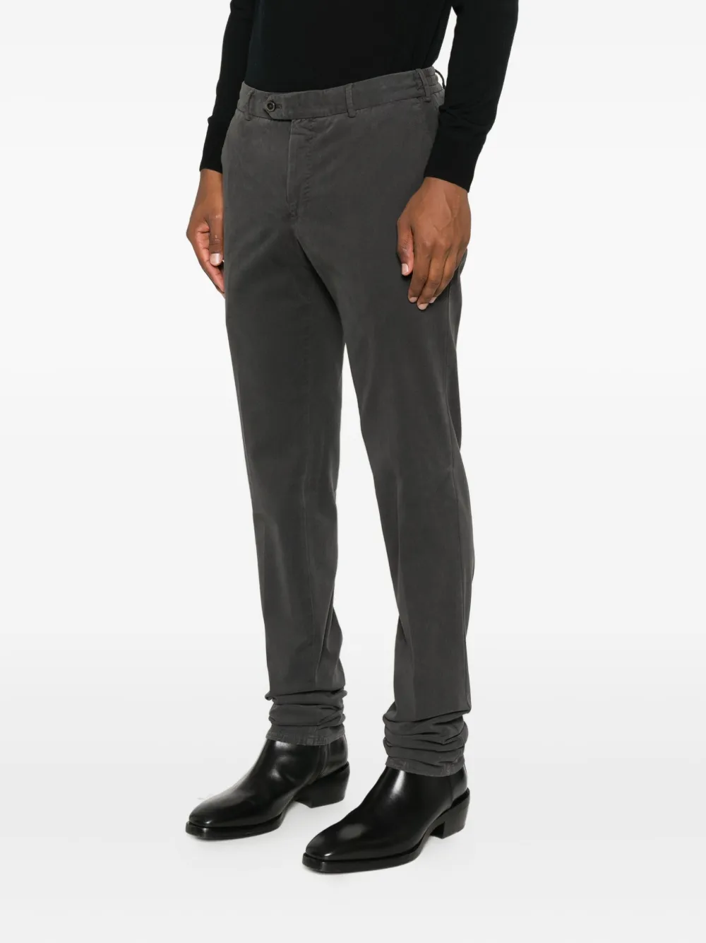 Pt Torino Button-fly Trousers In Gray