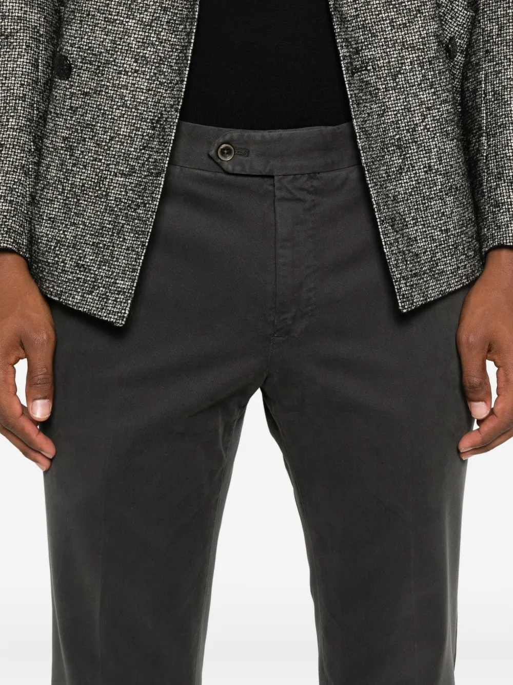 Pt Torino Button-fly Trousers In Gray