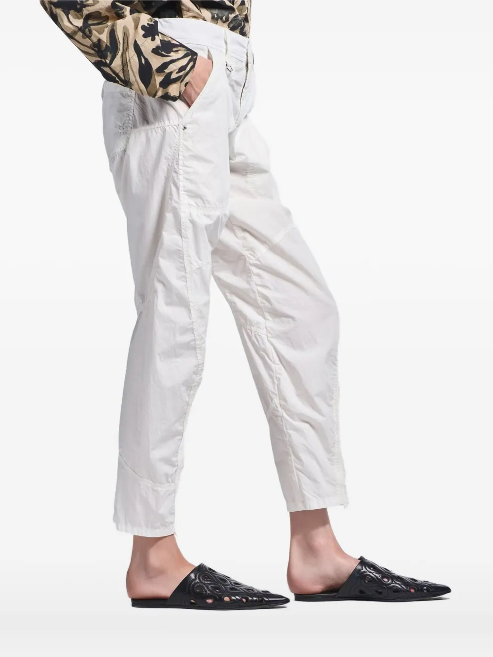 High Broek met vlakken Wit