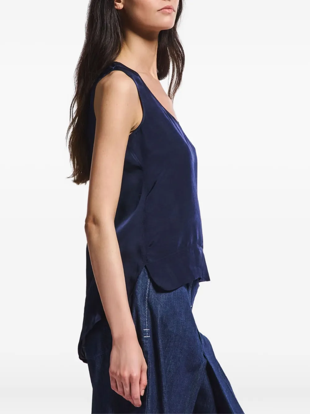  High Sleeveless Top - Blue 