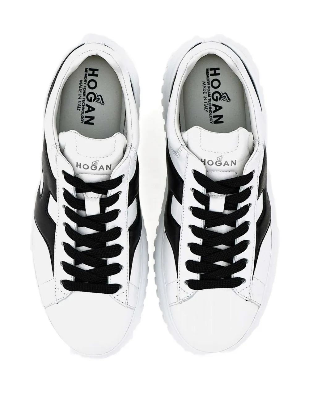 Hogan logo-patch platform sneakers White