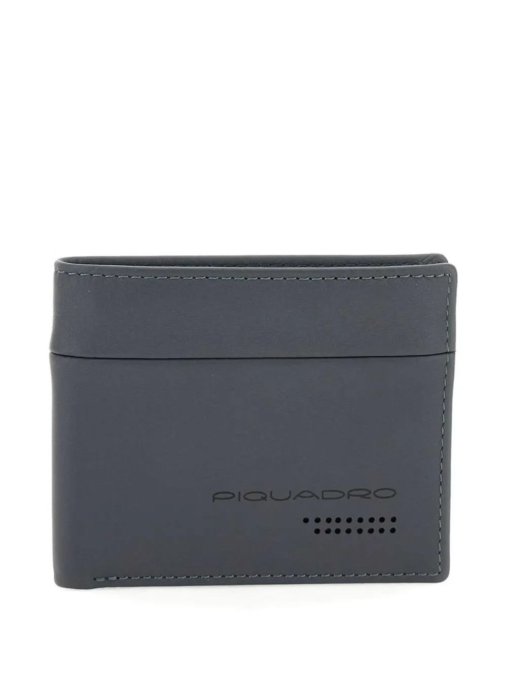 PIQUADRO logo-print leather wallet Grijs
