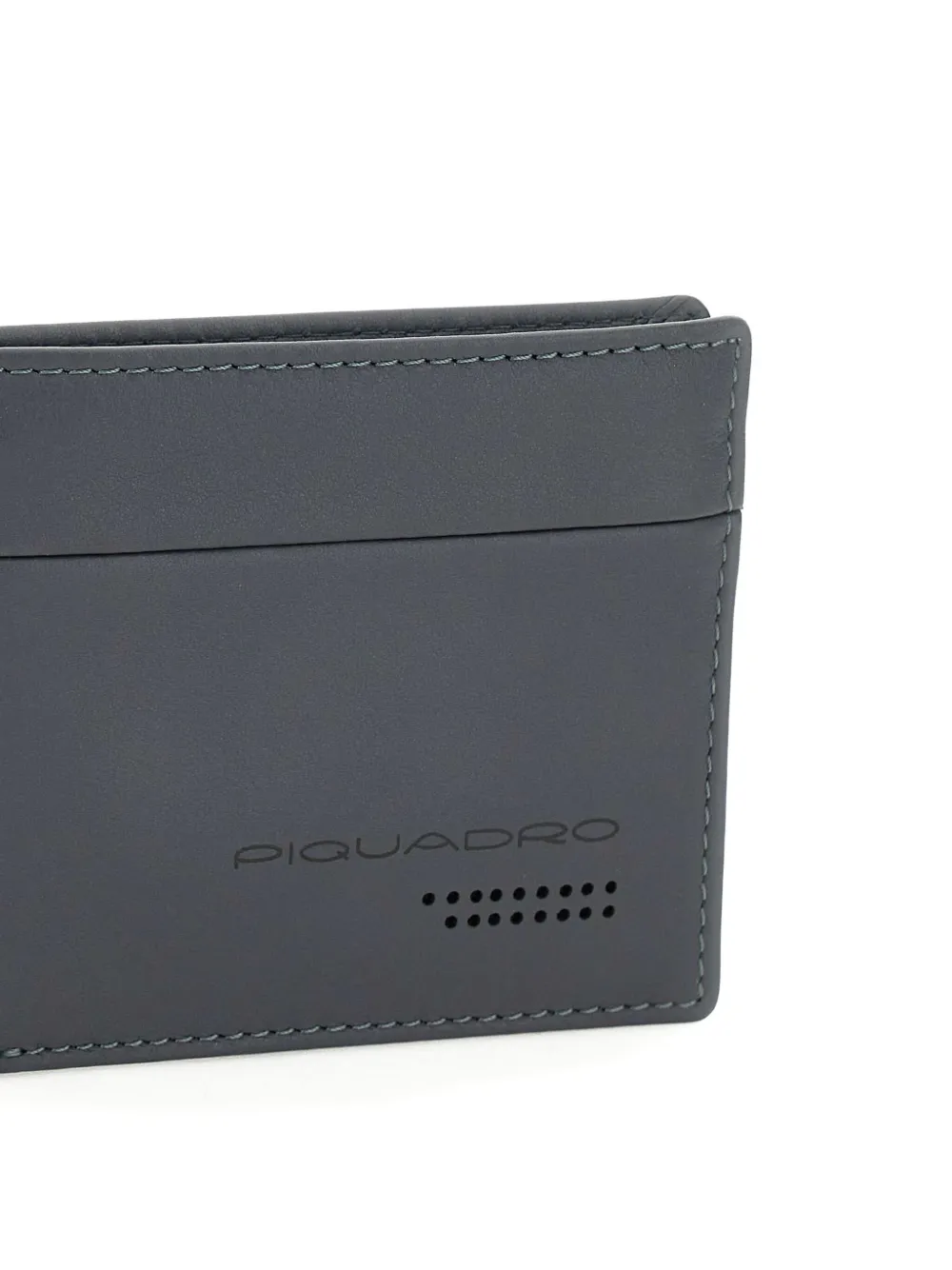 PIQUADRO logo-print leather wallet Grijs