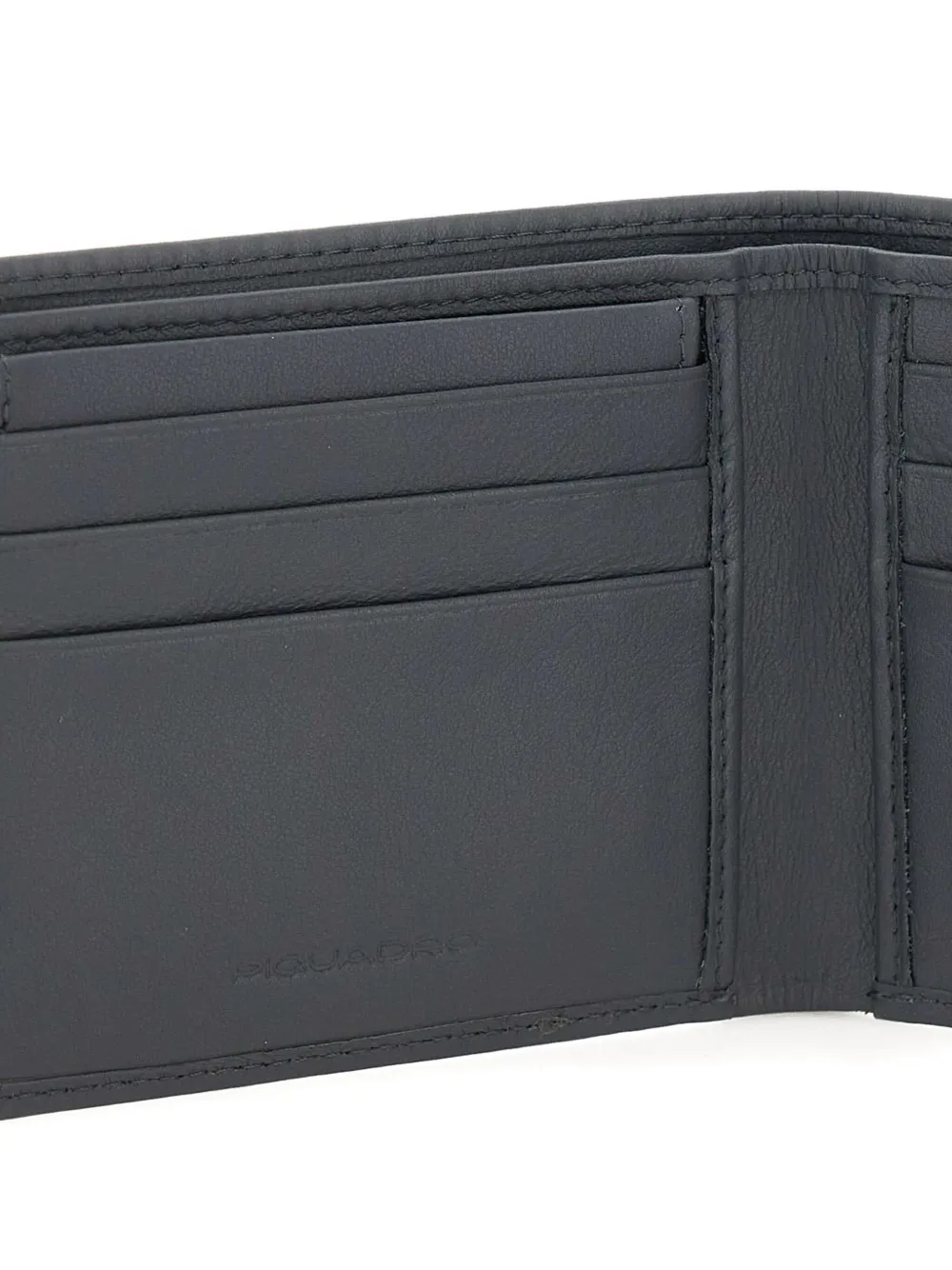 PIQUADRO logo-print leather wallet Grijs