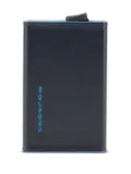 PIQUADRO sliding-system leather cardholder - Blue