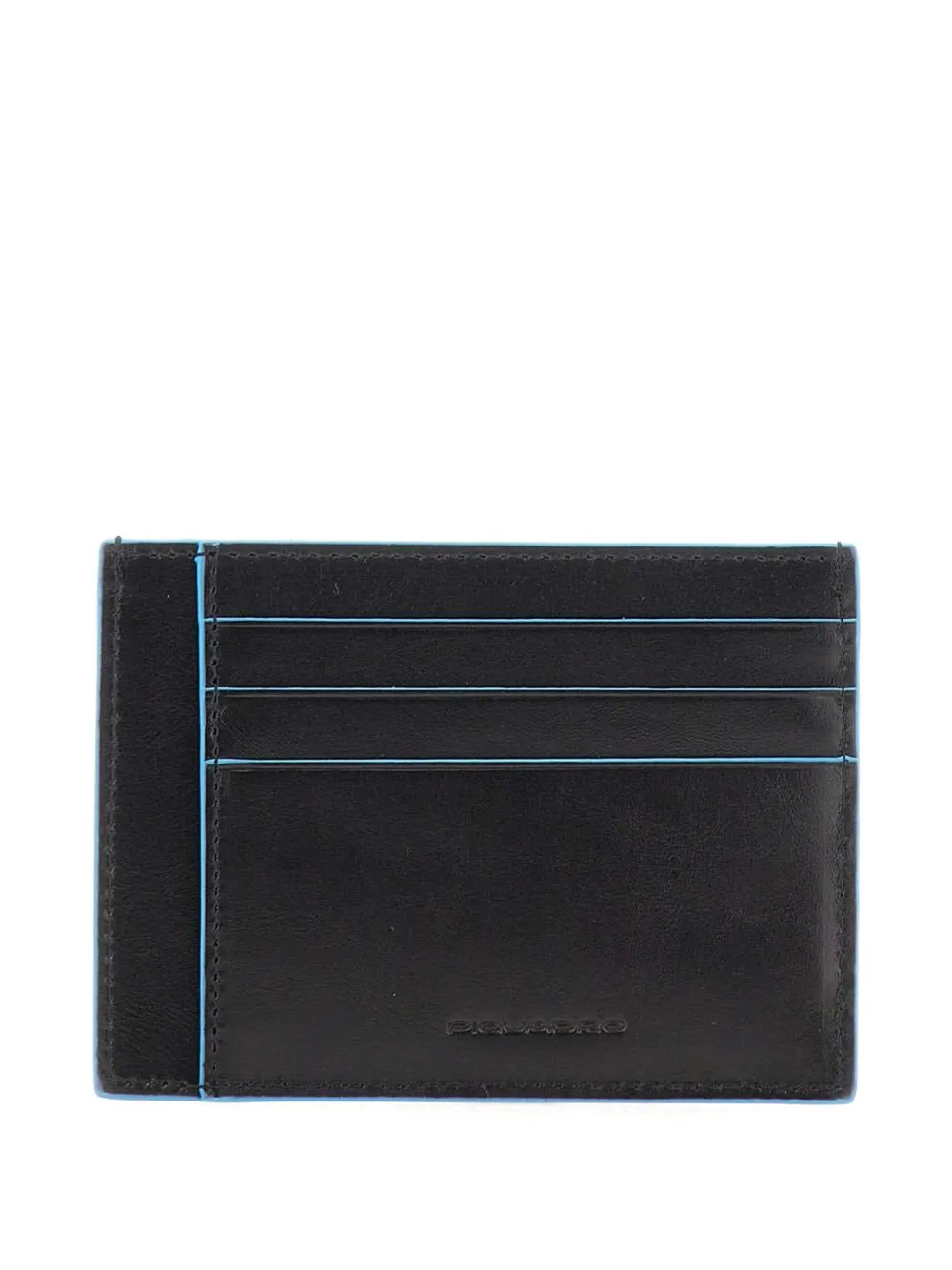 PIQUADRO logo-plaque leather cardholder Zwart