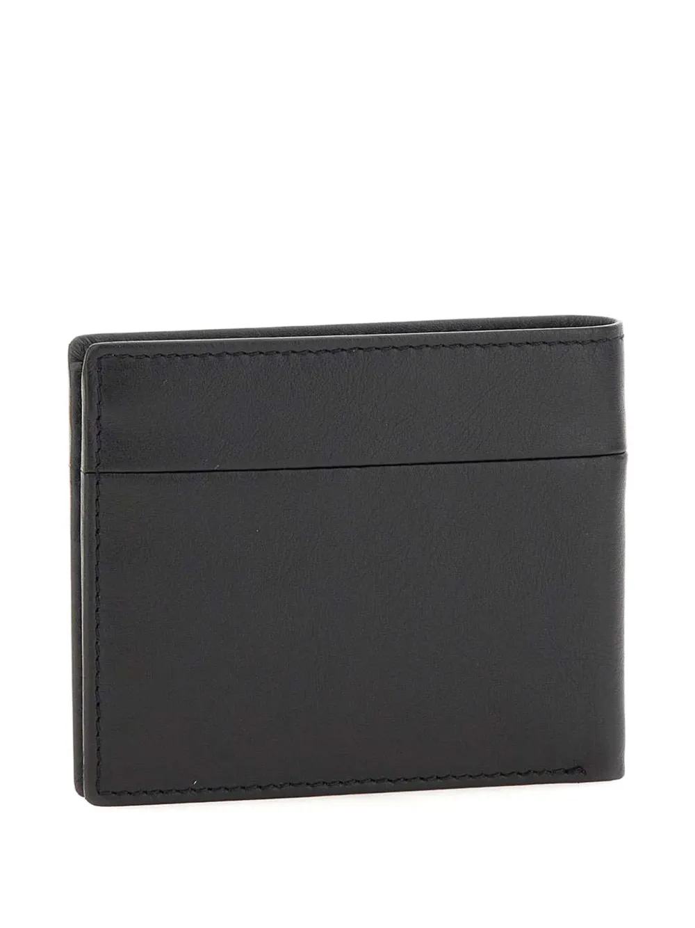 Piquadro Embossed Logo Leather Wallet In Black