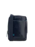 PIQUADRO zip-fastening leather messenger bag - Blue