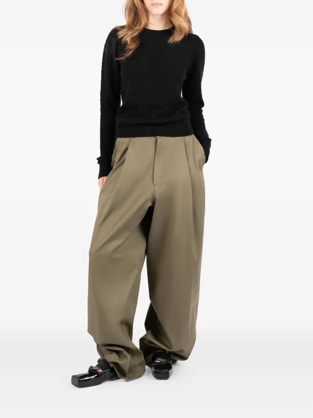 Société Anonyme Peggy Long-sleeve Knitted Sweater In Black