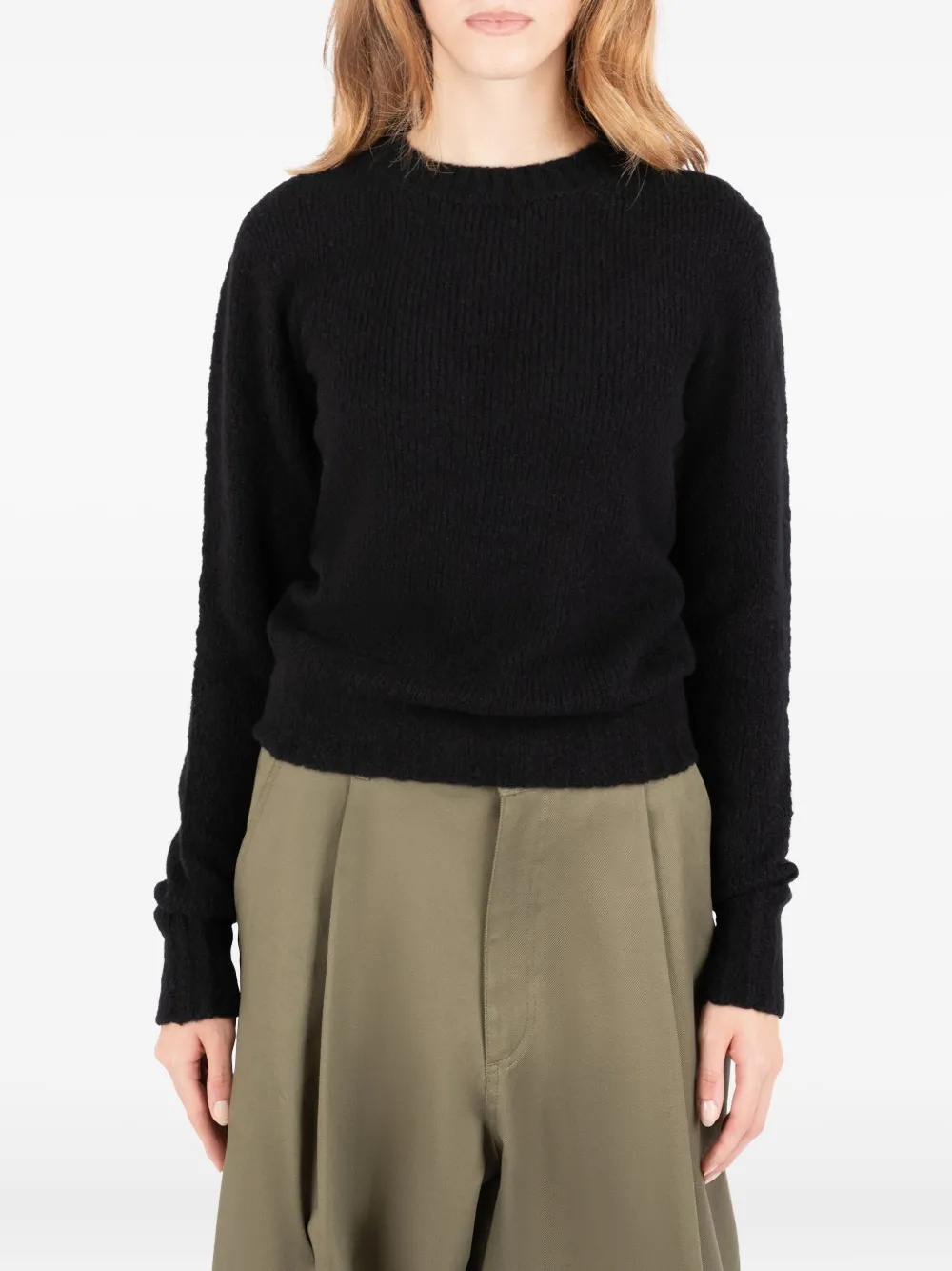 Société Anonyme Peggy Long-sleeve Knitted Sweater In Black
