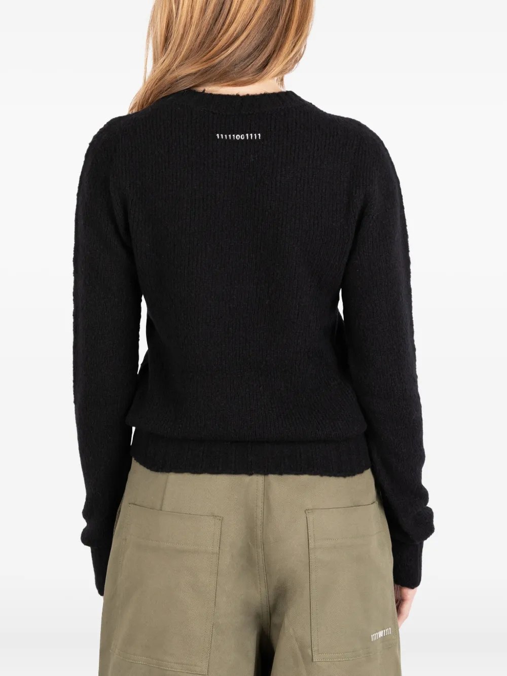 Société Anonyme Peggy Long-sleeve Knitted Sweater In Black