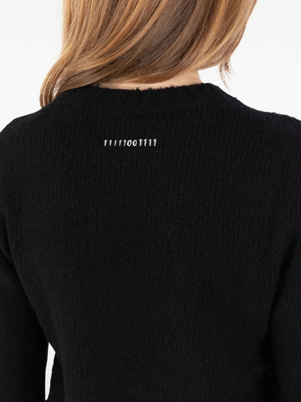 Société Anonyme Peggy Long-sleeve Knitted Sweater In Black