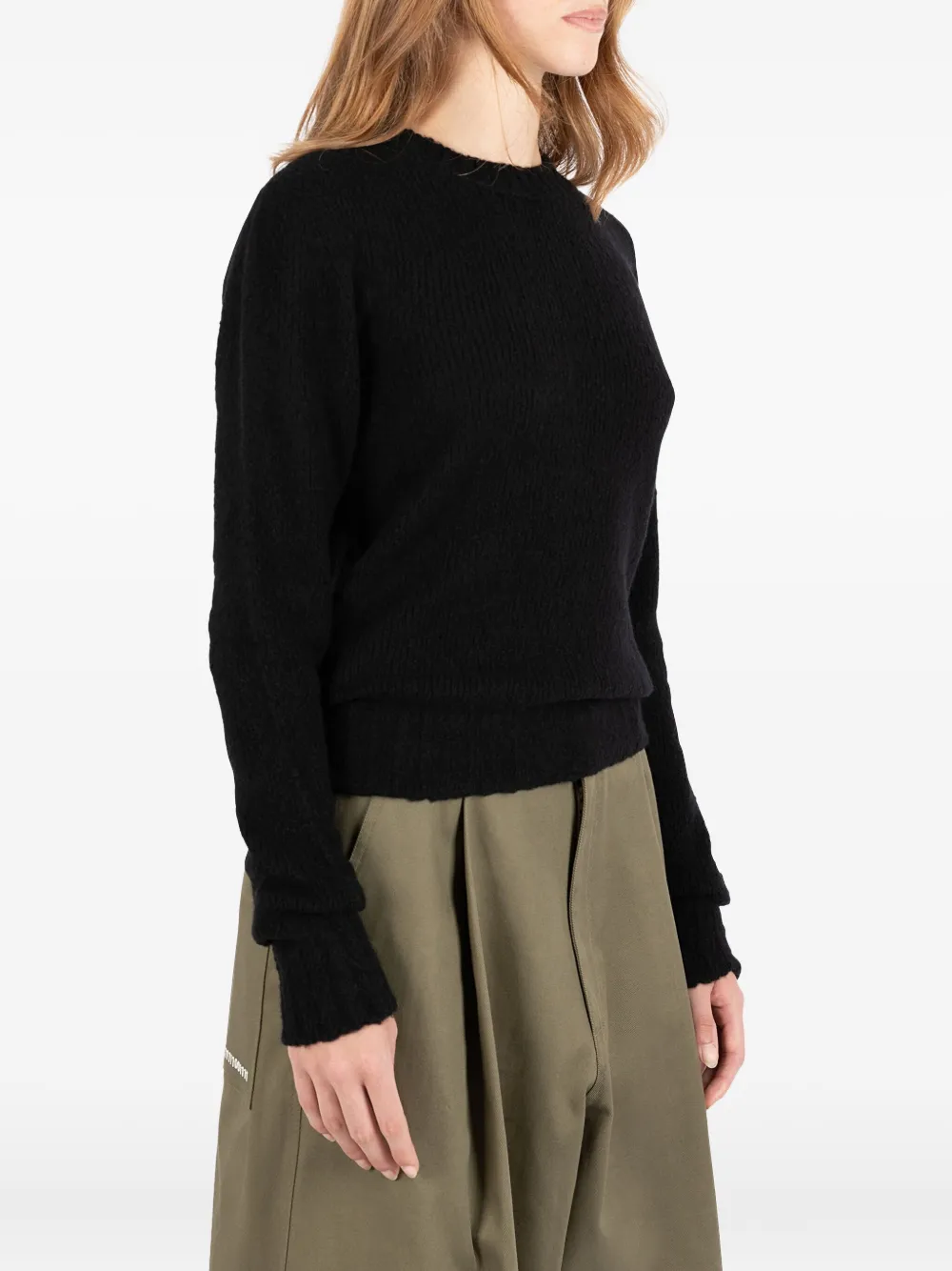 Société Anonyme Peggy Long-sleeve Knitted Sweater In Black