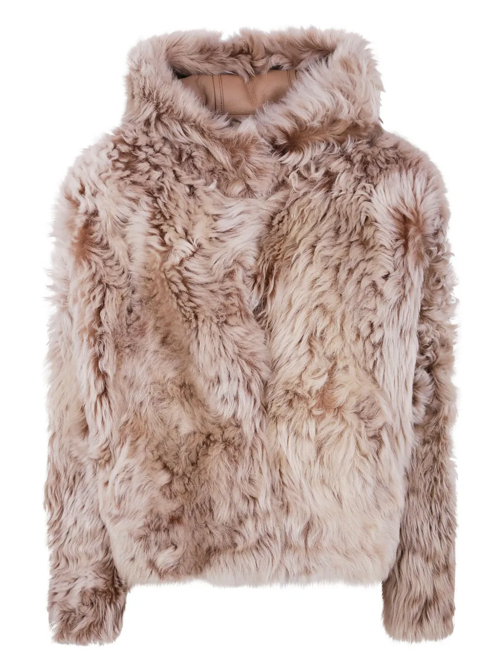 Yves Salomon hooded lamb-fur jacket | Brown | Image 1