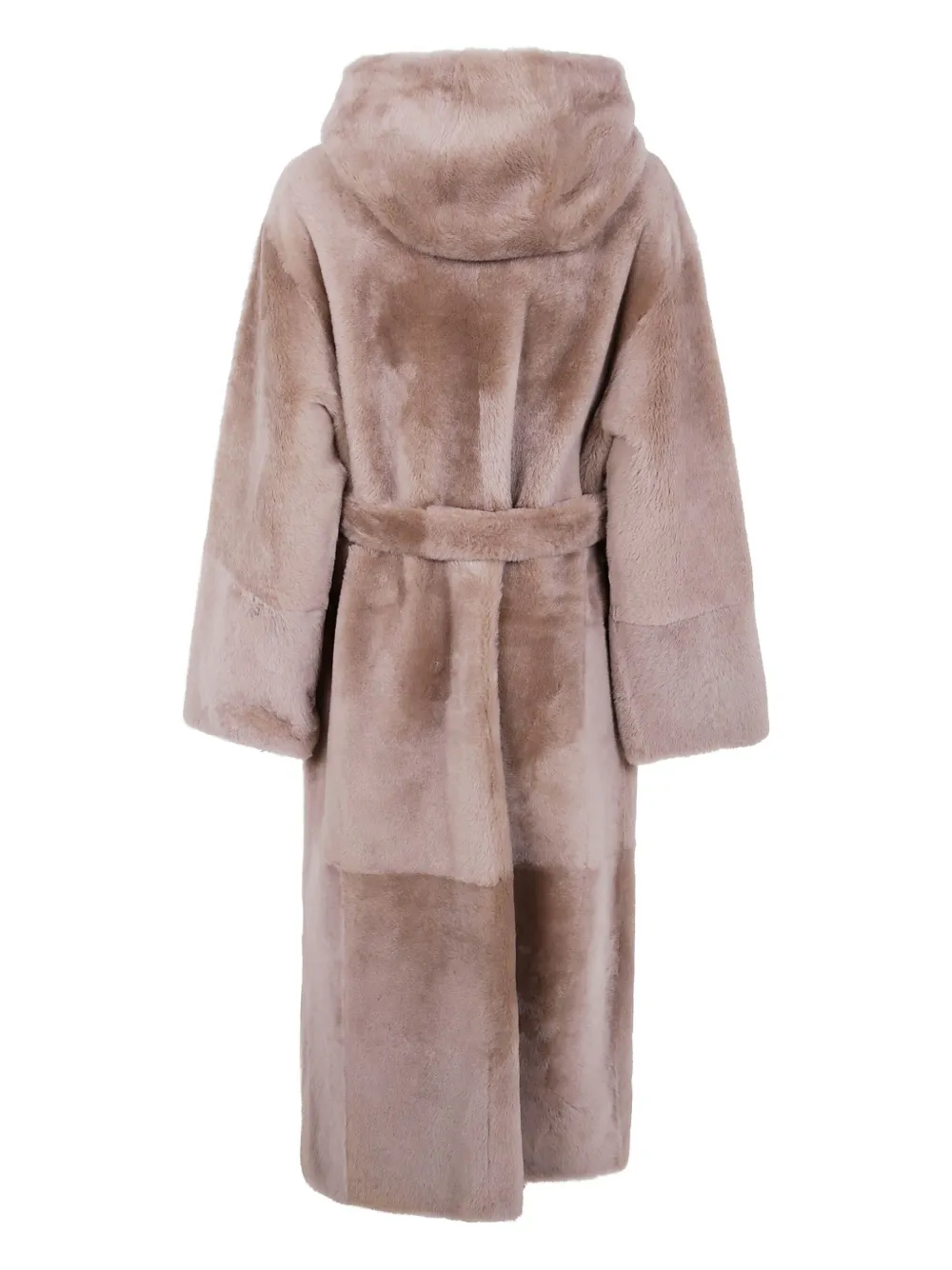 Yves Salomon hooded belted lamb-fur coat | Faux Fur & Shearling Coats | Image 2