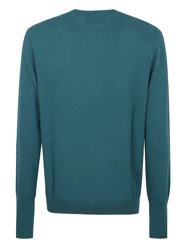 Ballantyne Round Neck Cashmere Pullover Blue FARFETCH UZ