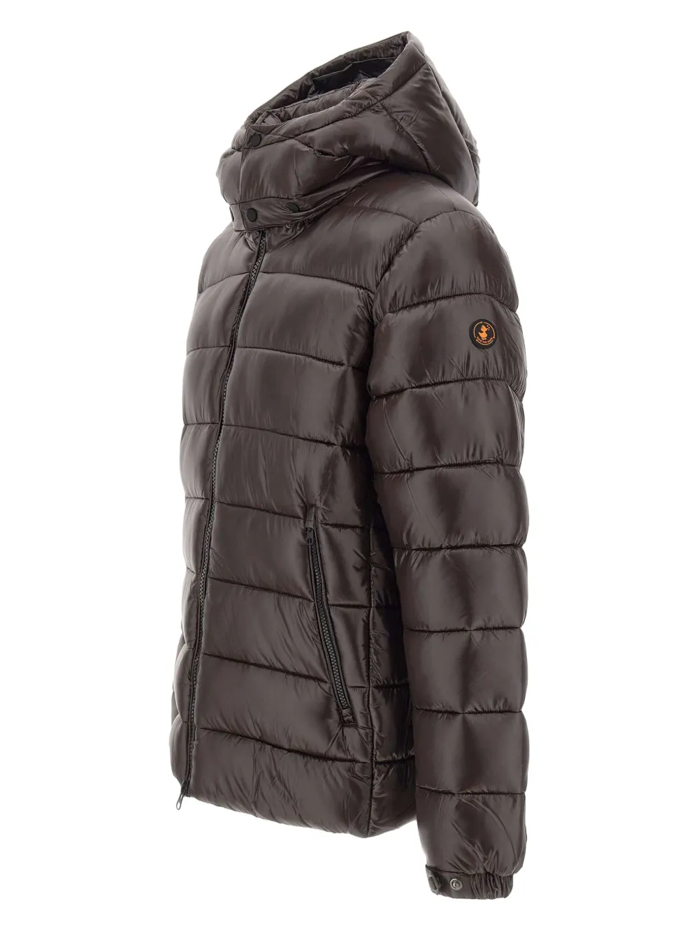 Save The Duck slouch-hood quilted jacket - Bruin