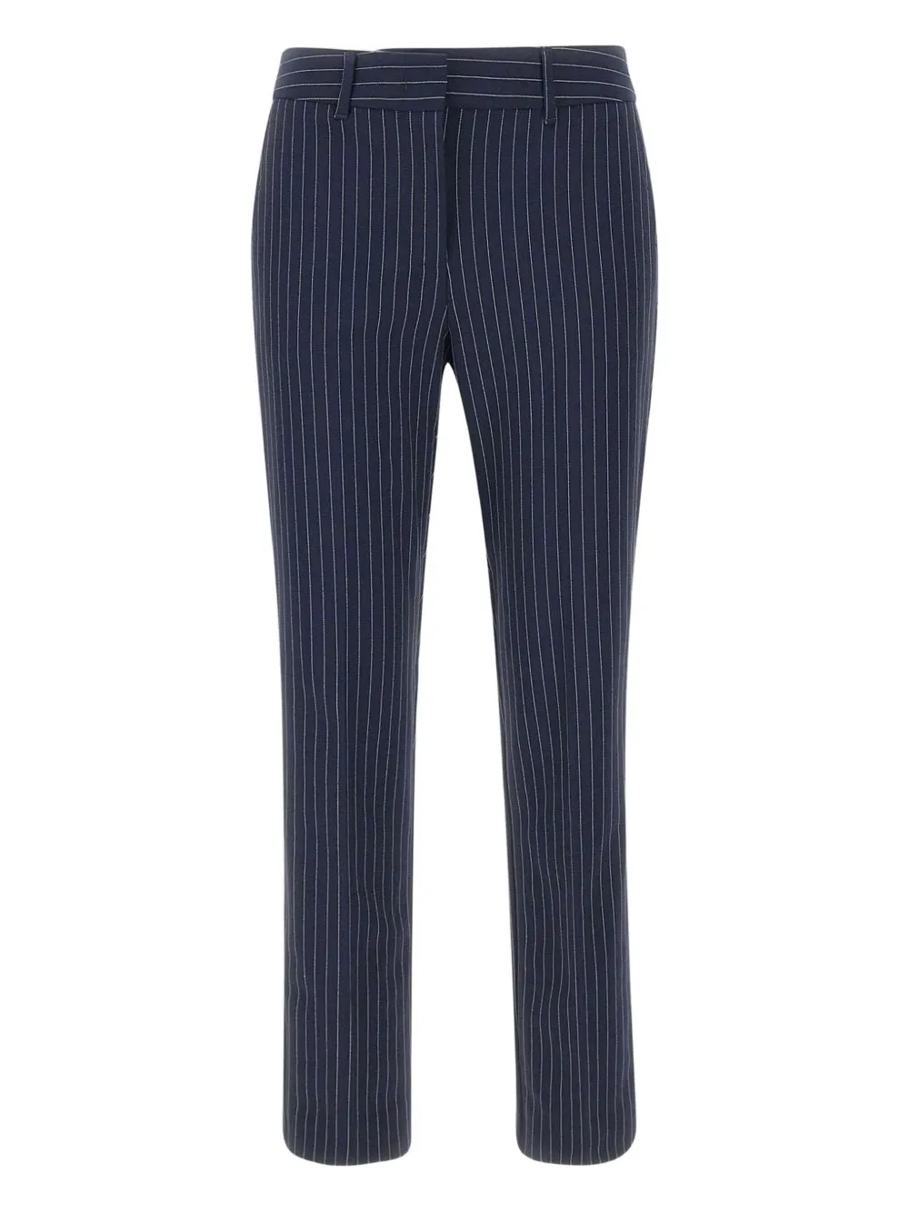 Marella welt-pockets pinstripe trousers Blauw