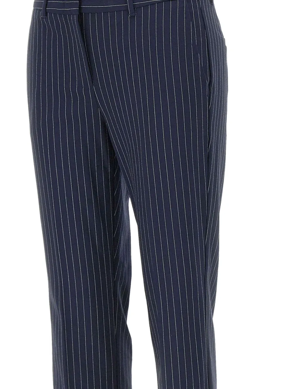 Marella welt-pockets pinstripe trousers Blauw