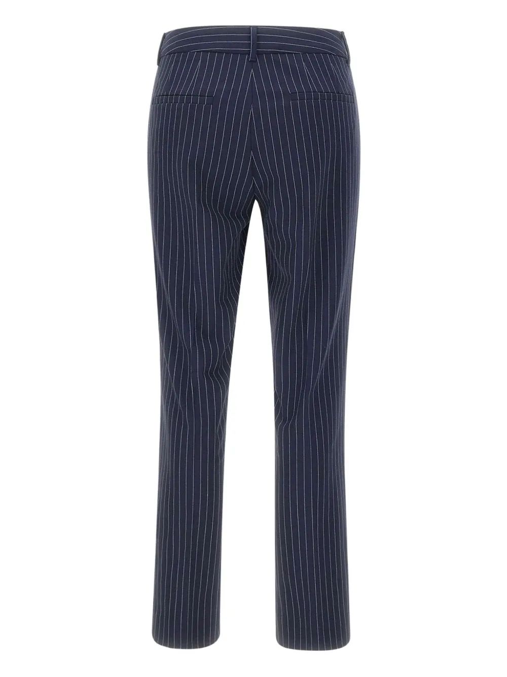 Marella welt-pockets pinstripe trousers Blauw