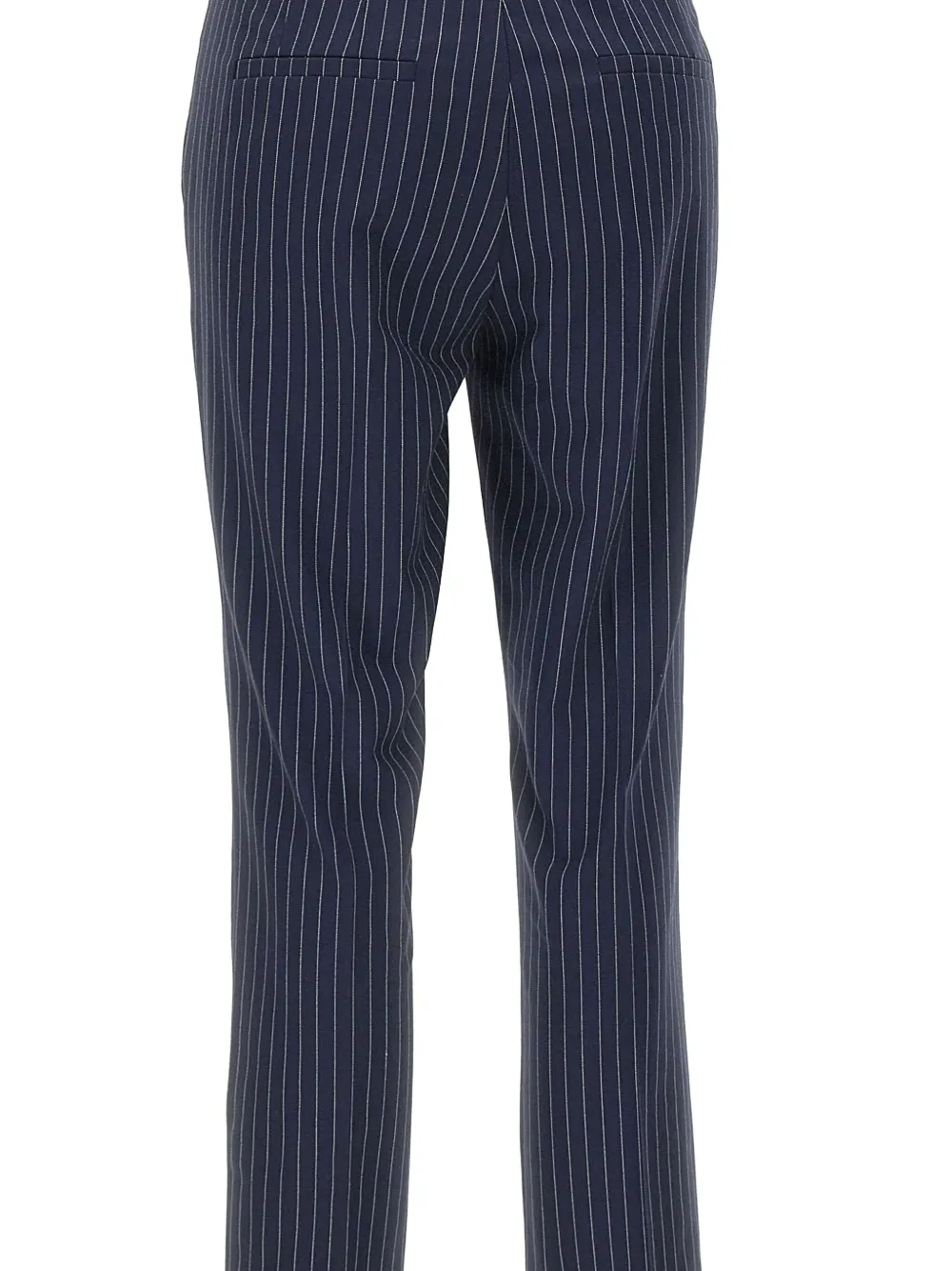 Marella welt-pockets pinstripe trousers Blauw